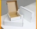 15x15x5cm Biyobozunur Oluklu Kağıt Kutu Düz Beyaz Katlanır Kağıt Kutu