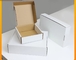 15x15x5cm Biyobozunur Oluklu Kağıt Kutu Düz Beyaz Katlanır Kağıt Kutu