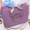 Ofset Baskı Yama Kolu Kraft Kağıt Torbalar Düğün Misafirleri İçin Kağıt Karşılama Çantaları