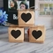 Lazer Kesim Kalp Düğün Kağıt Kutusu 5x5x5cm Doğum Günü Partisi Hediye Kutuları