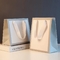 Katlanabilir Stand Up Şerit Kapatma Kraft Kağıt Torbalar Giysiler İçin Kağıt Torba Ambalajı