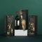 Özel Baskı Şarap Şişesi Kağıt Torbalar Altın Damgalama Oluklu Mukavva Kutular