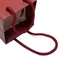 Lüks Hediye Paketleme Özel Baskılı Şişe Şarap Kağıt Torbalar Koyu Kırmızı Şarap Şişesi Saplı Kağıt Torbalar